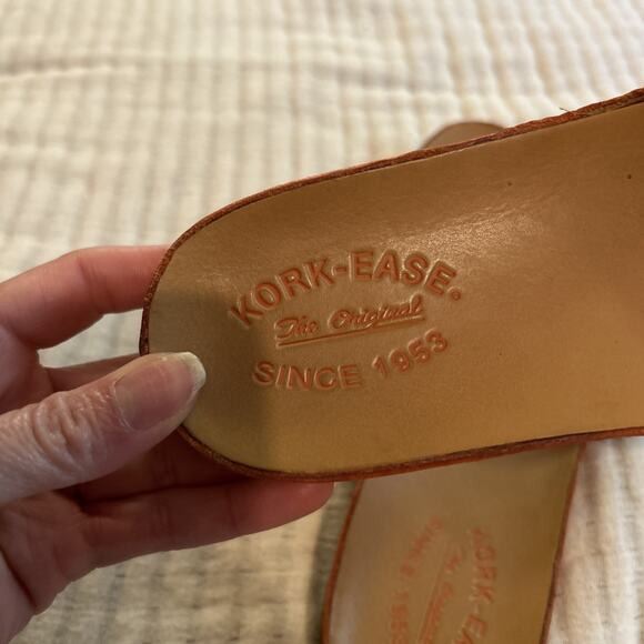 Kork Ease Downey Leather Slide Salmon Brown Buckle Size 9 Women’s - Picture 4 of 7